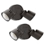 Lithonia Lighting Pack of (2) Home Guard HGX Double Light 7-9/16" Wide Adjustable LED Outdoor Flood Lights Dark Bronze